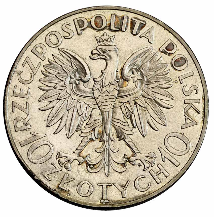 II RP 10 złotych 1933, Jan III Sobieski, PRÓBA, srebro z kolekcji Włodzimierza Głuchowskiego